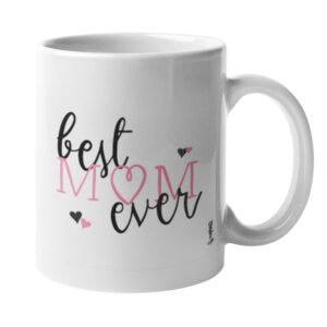 Tasse best mom ever sublimiert auf eine Keramiktasse von cremodni
