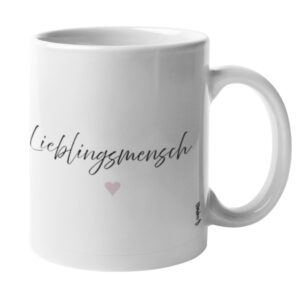 Tasse Lieblingsmensch sublimiert auf eine Keramiktasse von cremondi